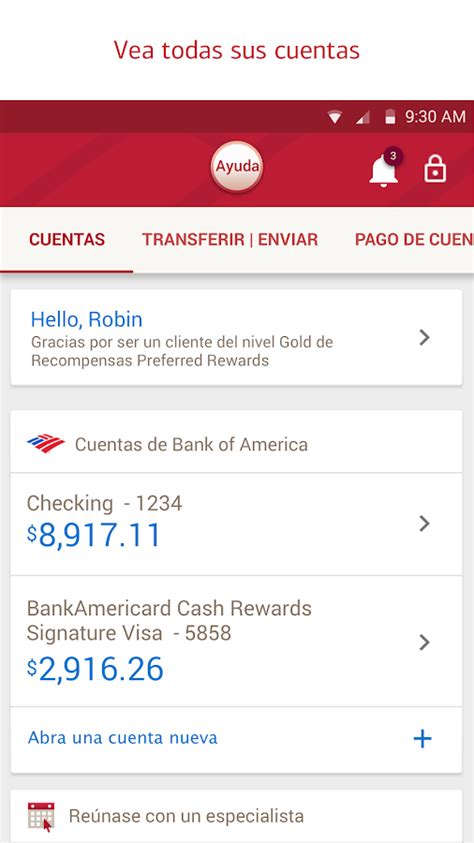 bank of america saldo